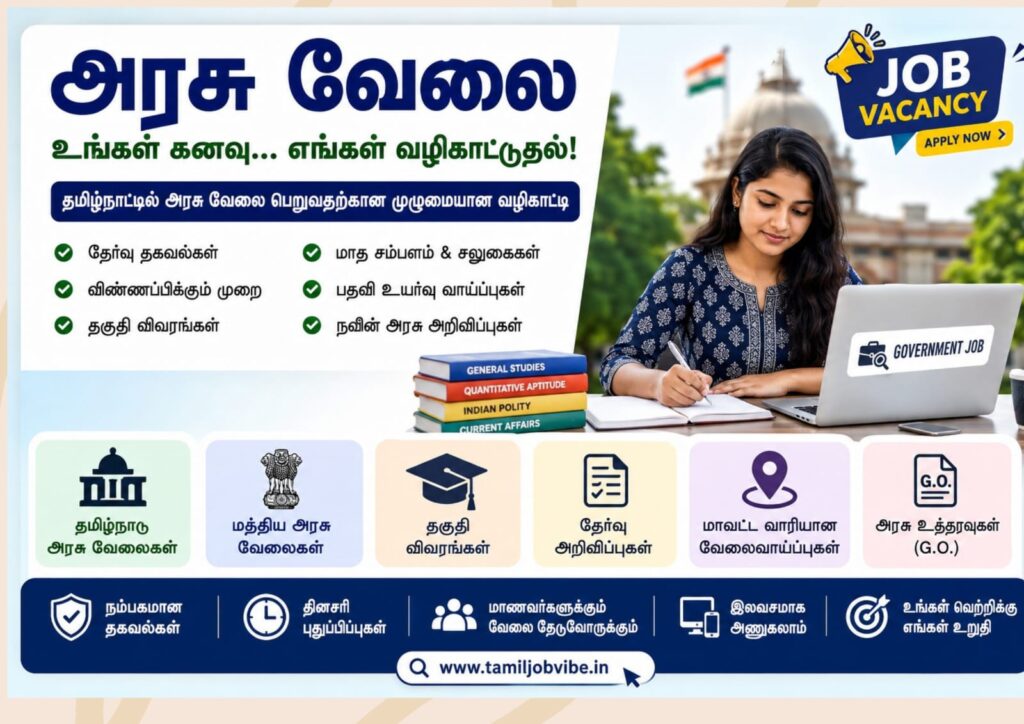 தமிழ்நாட்டில் அரசு வேலை பெறுவதற்கான முழுமையான வழிகாட்டி (2026)