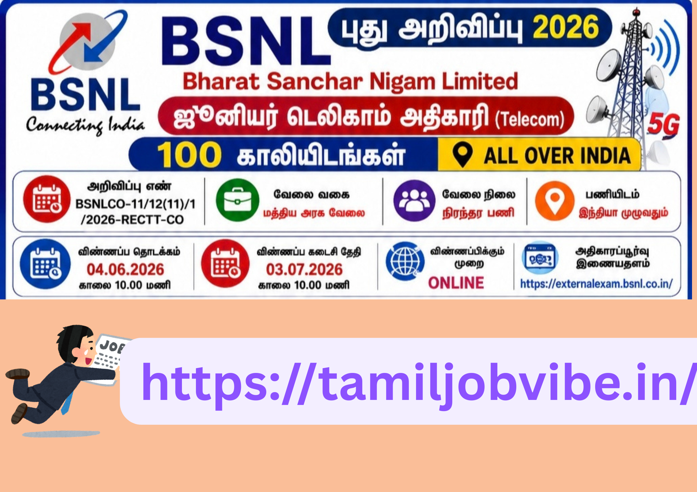 BSNL JOB RECRUITMENT 2026